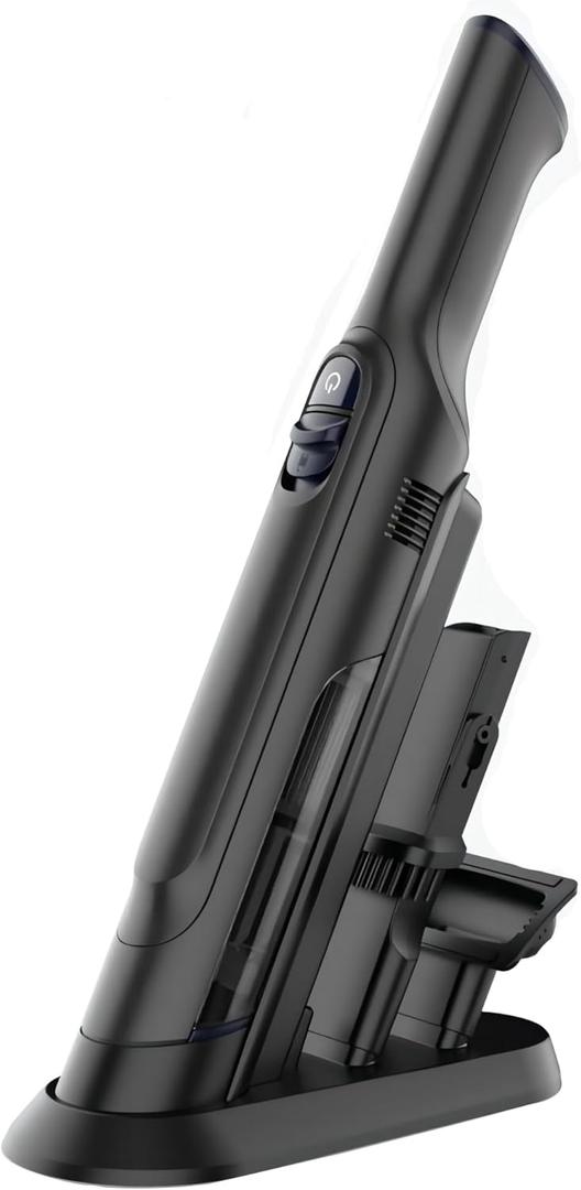 Handheld Vacuum Cordless, Lightweight 1.4lb with Powerful Suction, Charging Dock, Single Touch Empty and Detachable Dust Cup, Portable Mini Car Vac for Home Office and Pet Hair (Premium Grey)