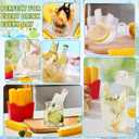 RMAMSCOV Ice Cube Tray With Lid,Creative French Fry Ice Cube Mold, Narrow Cube Maker Easy to Removal, Reusable Ice Tray for Summer, Juices