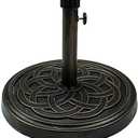 Orgrimmar Umbrella Base 26.5lbs Outdoor Living Heavy Duty Round Antiqued Patio Market Umbrella Base