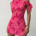 Acelitt Womens Summer Floral Off Shoulder Dress, L