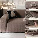 Stretch Sofa Cover for 2-3 Cushion Couch, Washable Couch Cover for Sofa & Loveseat, Non-Slip Sofa Slipcover for Furniture Protection, Soft Couch Covers for Sofa, Pet Friendly