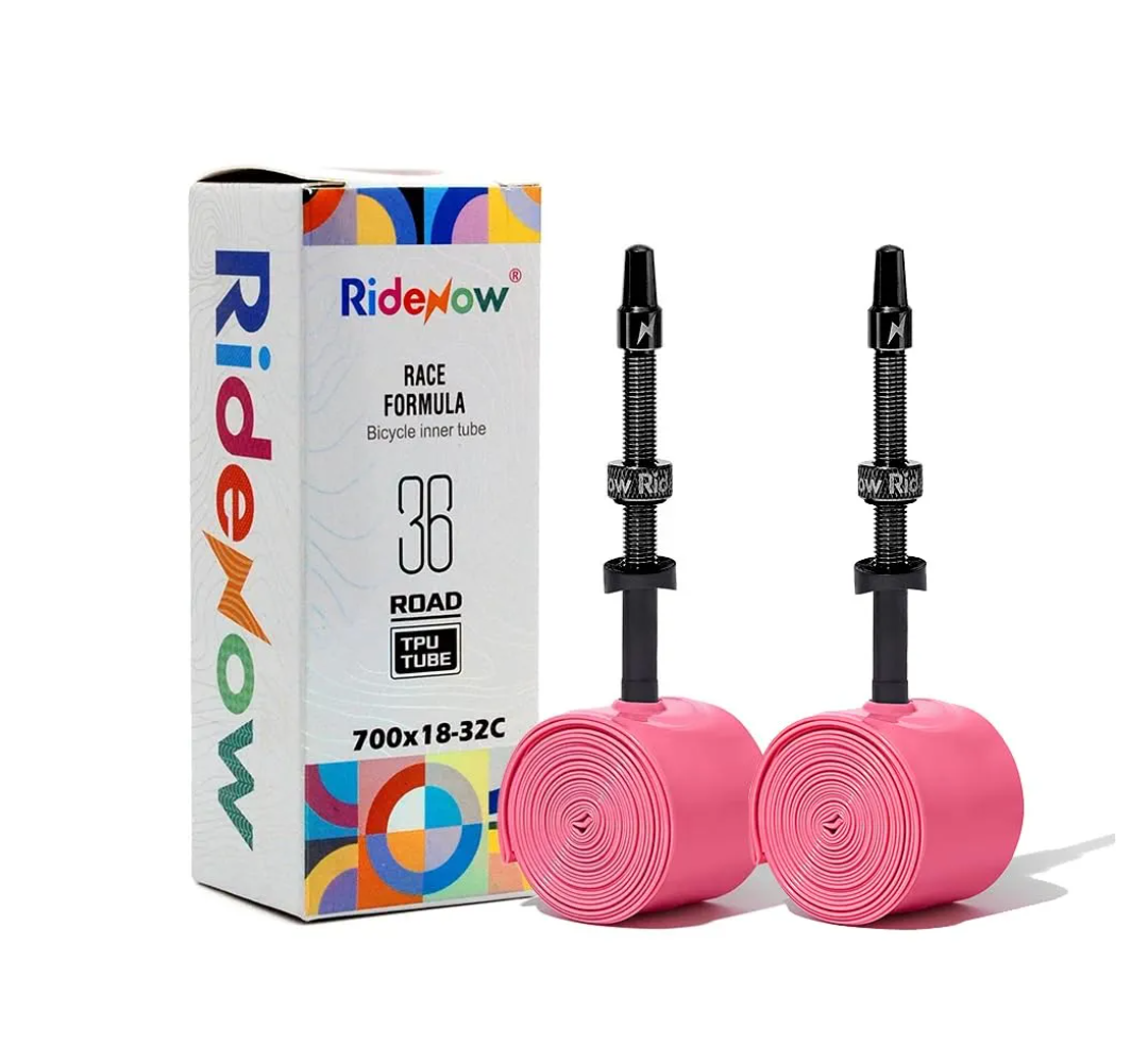 Bibike 2 Pack Ridenow TPU Tubes 700x 18-32C/32-47C with Metal Presta Valve, Removable Valve Core