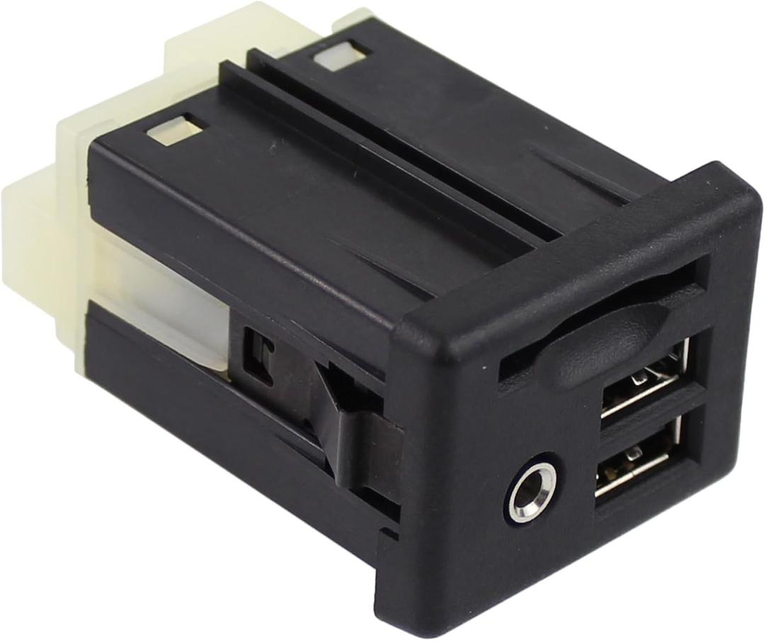 MOTOKU Center Console Auxiliary Jack Dual USB SD Card Port Adapter for Chevy for GMC for Cadillac Escalade ESV Yukon XL Sierra Silverado 1500 2500 3500 HD Tahoe 2015-2020