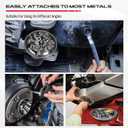 4 Pack Telescoping Magnetic Pickup Tool with 3in 4in 6in Magnetic Parts Trays, Magnet Flexible Spring Stick, Magnet Retrieving Sweeper for Nail, Screws & Metal Debris Workshop Garage