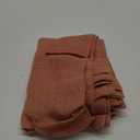 LAMIT Terracotta Semi Sheer Linen Curtains 24 Inch Long, Light Filtering Panels Back Tab and Rod Pocket Neutral Drapes for Cafe/Bathroom/Small Window, 2 Panels, 34 x 24 Inch (34"W x 24"L (Pack of 2))