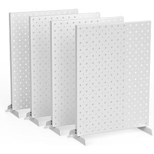 EVERHANGER Metal Pegboard Display Stand, Freestanding Tabletop Pegboard Display for Craft Shows & Fairs, 12"X16", 4pcs Gray