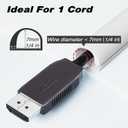 118" Silicone Cord Hider for Wall Mount TV,Self-Adhesive Cable Hider for 1 Cord(1/4" Diameter),Cable Management Under Desk,Cord Organizer,Cable Raceway Home & Office Trim,Cord Concealer Channel,White (Regular-118 inch)