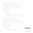 Engraving Blank Materials ABS Double Color Plastic Sheet, White/Blue (7" x 11" x .040", 12 Pieces) for Interior Signs, Badges.