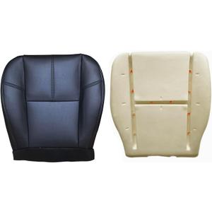 Driver Side Bottom Seat Cover Leather Replacement with Foam Cushion Fit for Chevy and GMC Models - Tahoe Suburban Avalanche Silverado Sierra Yukon 2007-2014