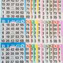 Bingo Paper Game Cards  3 Card  10 Bingo Sheets  100 Books  10 Colors, Made in USA