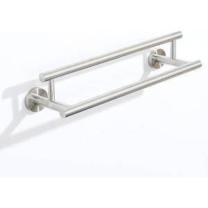 Alise Double Bath Towel Bars Towel Racks for Bathroom Lavatory,Wall Mount Towel Holder SUS304 Stainless Steel Towel Hanger Towel Rail 12 Inch,GYT6902-300-LS Brushed Nickel