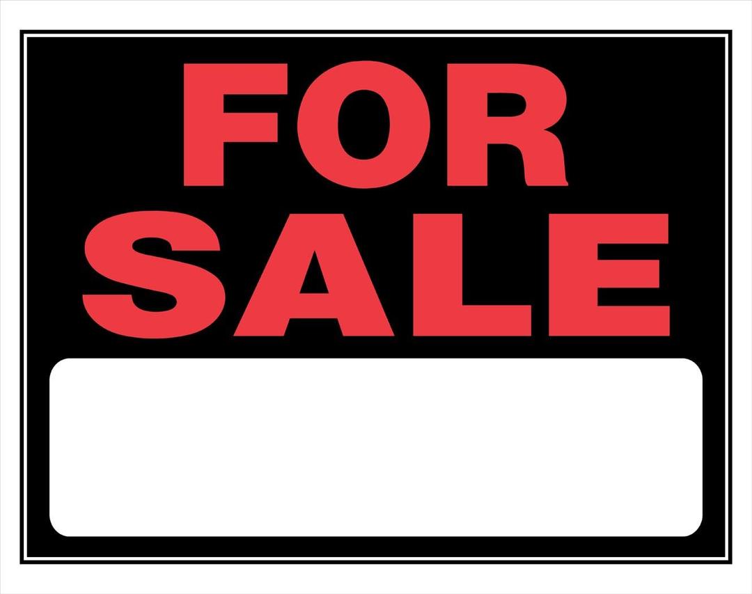 Hillman 840028 For Sale Sign with Space for Fill In, Black and Red Plastic, 15x19 Inches 1-Sign