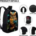 Owl School Backpack For Girls Boys Kids,Lightweight Elementary Student Bookbag Perfect for Back to School (Color 8)