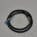 Flame King 72-inch Propane Thermo Plastic Hose Assembly, 1/4" Male Quick Disconnect Plug  3/8" Female Flare Swivel, with 1/4" ID Hose for RV, Van, and Trailer