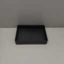 Amazon Basics Rectangular Plastic Desk Organizer, Accessory Tray, 9.4" x 6.7" x 2", Black