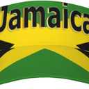 Vintage Jamaica Flag Jamaican Hats Sun Visor Sun Sports Adjustable Visor Hat for Men Women Black Gold Green