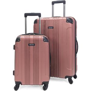 Kenneth Cole REACTION Out of Bounds Lightweight Hardshell 4-Wheel Spinner Luggage, Rose Gold, 2-Piece Set (20" & 28")