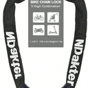 NDakter Bike Lock, 5 Digit Combination Heavy Duty Anti Theft Bicycle Chain Lock, 3.2 Ft Long, High Security Resettable, Suitable for Bike, Scooter, Door, Gate, Fence-4/6mm Thick