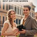 RUCHA Cordless Hair Straightener Brush with 3 Temps, Black Portable Mini Straightening Brush for Travel, Best Gift for Women