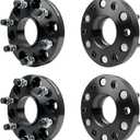 6x5.5 to 6x5.5 1" Wheel Spacers | Forged Spacers with 6 Lug 78.1mm 14x1.5 Studs | Black Wheel Spacers Adapters 4PC