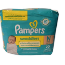 Pampers Swaddlers Diapers, Newborn (Up to 10 lbs.), 20 Count