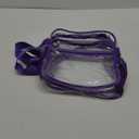 Blvornl Clear Crossbody Bag with Adjustable Shoulder Strap, Stadium Approved PVC Purse Bag, Messenger Bag (Large, Purple)