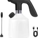 Electric Spray Bottle Automatic Plant Mister 1.8L Rechargeable Battery Powered Sprayer Continuous Spray Bottle,Pump Sprayer, Indoor Watering Can for Plants White