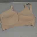 Wireless Full Coverage Bras for Older Women, No Underwire Comfortable Bralette with Support, Seamless Padded Bra, 4XL