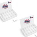 2PACK Embroidery Floss Organizer Box with 50 Cardboard Bobbins - 17 Compartments Clear embroidery thread and Beads organizer box, Snap-Tight Clear Sewing Organizer - Jewelry Bead Holder (Made in USA)