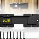 KJE 1 Pack 9-inch Flip Gate Latch Lock with Padlock Hole, 4mm Heavy Duty Aluminum Alloy Adjustable Door Latch with Mounting Screws for Shed, Fence, Double Gate, Barn, Farm Gate latches for Outdoor