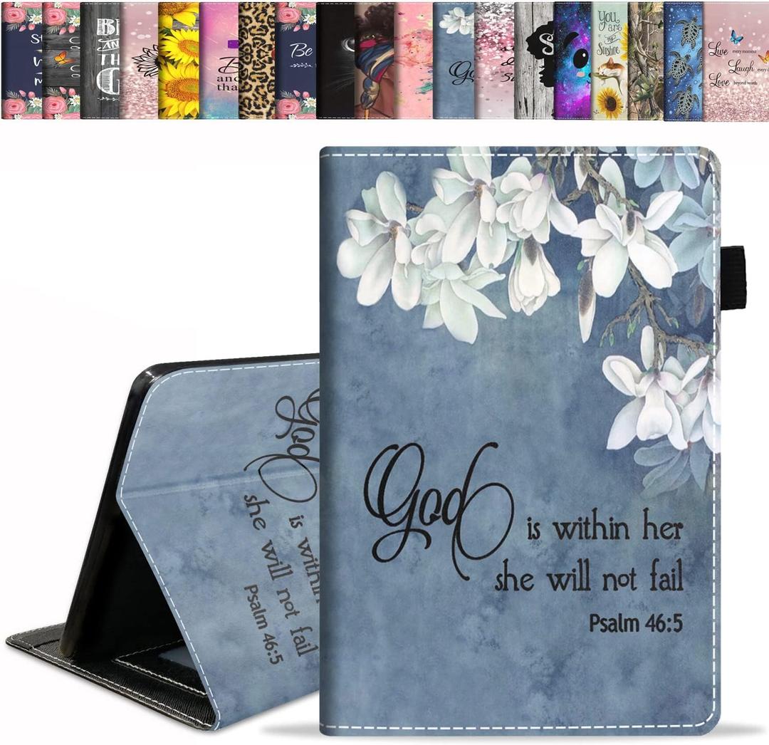Case for All-New Fire HD 10/Fire HD 10 Plus Tablet 10.1" (11th Gen, 2021 Released) - Premium PU Leather Stand Cover with Auto Wake/Sleep - Christian Quotes Bible Verse Psalm 46:5