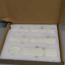 6 Pcs Pillar Candles Decorative Modern Aesthetic Ribbed Candle Set Cute Soy Wax Scented Ribbed Decor Valentine's Commemorative Gift for Home Decoration(White,2.36-6.89 Inch)