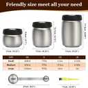 Vacuum Coffee Canister, Coffee Bean Storage with Scoop, Stainless Steel Airtight Food Storage Container, Perfect for Coffee Beans,Coffee Grounds,Loose Leaf Tea (1200ml*2 Matte Black)