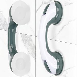 2Pack Shower Handle Safety Grab Bars with Suction Cups for Bathtubs and Showers  Bathroom Rails Aid for Seniors, Elderly, Handicap  Wall & Bath Tub Toilet Support 12Inch