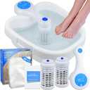 Ionic Foot Bath Detox Machine 3.0, Ionic Foot Spa for Home Detox with an Auto Start-Stop Control Unit, 2 Powerful Arrays, Foot Soaking Tub & 80 Liners