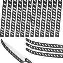 16 Pcs 8 Inch Knife Edge Guards Blade Protector Plastic Knife Edge Cover Sleeves Universal Blade Covers Knife Sheath for Home Chef Kitchen Supplies, Black (12 Straight Type, 4 Curved Type)