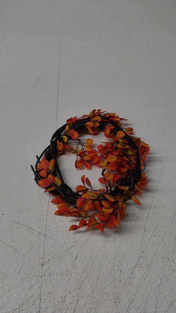 Fall Wreath Fall Wreaths for Front Door Orange forsythia Wreath with Berries and Autumn Leaves for Indoor Outside Door Harvest Festival Thanksgiving Day Celebration Decoration