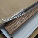 Non Slip Stair Treads for Stair Remodel, 4 Pieces 47x11.8 inch Wood Plastic Composite Stair Treads for Home Decor with 2 inch Square Nose Profile Bullnose Wood Treads Caps (Walnut)
