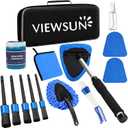 Viewsun Windshield Cleaner Tool, 14Pcs Car Interior Cleaning Kit, Car Detailing Kit Interior Cleaner, Car Detailing Brushes, Car Cleaning Gel, Inside Cleaning Supplies Accessories for Women Men (Blue)