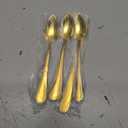Grapefruit Spoons Serrated Edge Grapefruit Knife Stainless Steel Grapefruit Utensil Tool Dessert Spoons for Citrus Lemon Kiwi Salads Melon Lime Pitaya Apple Fruit Puree (Gold)