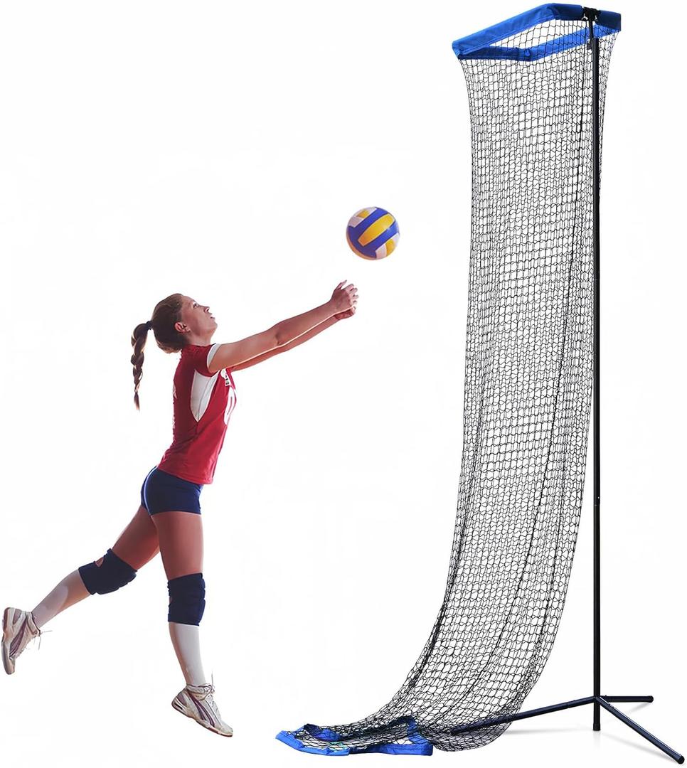 Volleyball Setter Trainer Net Volleyball Training Equipment Practice Equipment Net Angle and Height Adjustment for Indoor and Outdoor Setter Practice