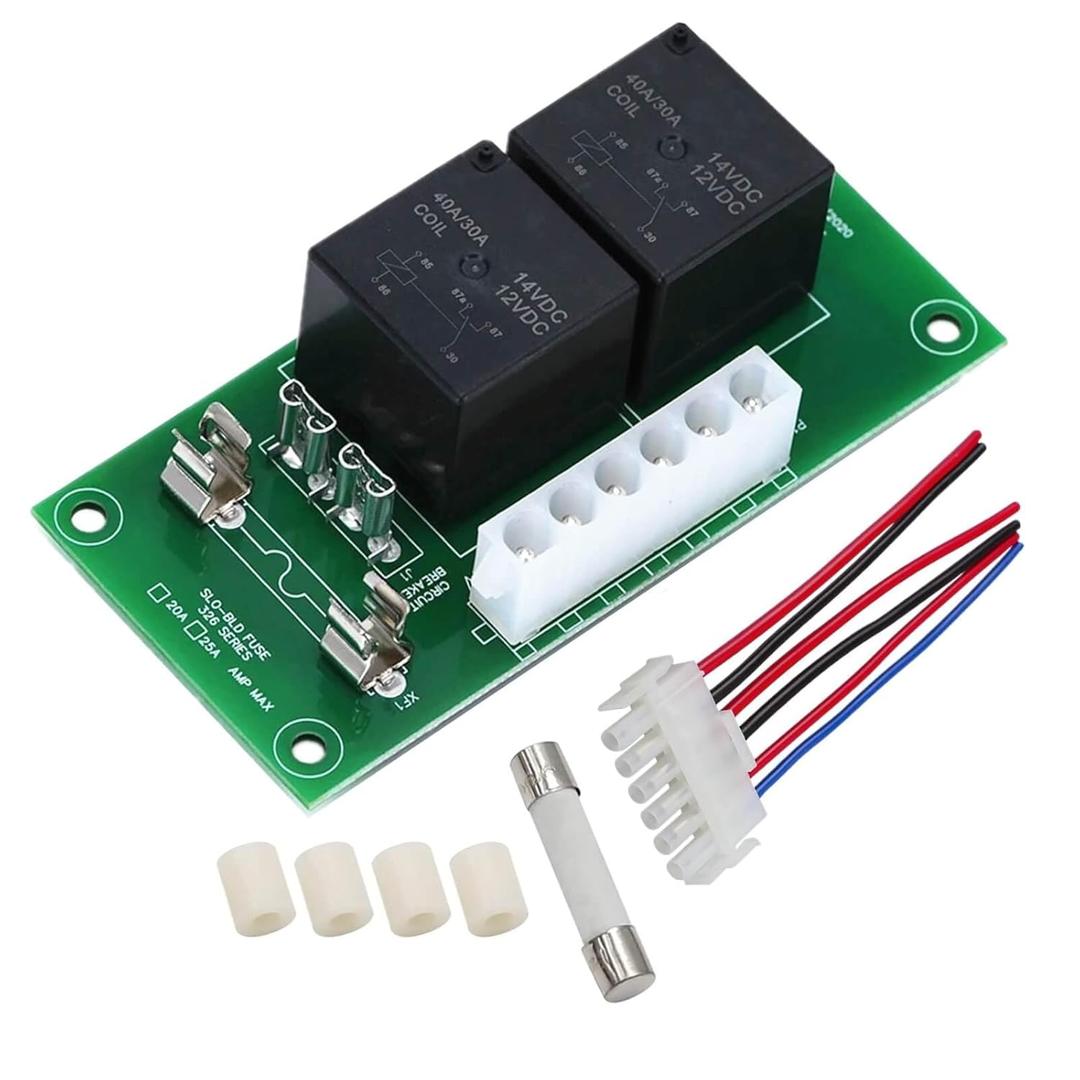 RV Power Gear Slide Out Relay Control Board,for RV Power Gear Slide Out System #Replace Fleetwood 246063 & 14-1130, 14-1098, 14-1086 Relay Control Board 12V 20Amps,Wire Harness Controller Included