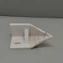 3 5/8"W x 3 5/8"P x 7 1/2"H Americraft Solid Paint Grade Wood Inside Crown Moulding Block for Profiles up to 4"H x 3 5/8"P, Primed Pine