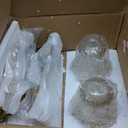 Glass Wall Sconce Set of 2, Antique Brass Wall Light, Crystal Floral Bedside Wall Lamp for Entrance, Bedroom, Hallway