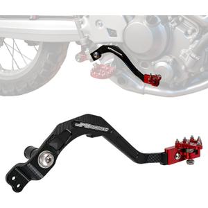 JFG RACING Folding Motorcycle Brake Lever,CNC Rear Brake Foot Pedal Lever for CRF250L CRF250M 2013-2020/CRF250 Rally 2017-2020 - Red
