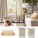 Beauoop Beige Velvet Curtains 90 Inches Long 2 Panels for Bedroom Living Room Soft Luxury Room Darkening Thermal Insulated Soundproof Rod Pocket Window Treatments Drapes, 52X90 Set of 2