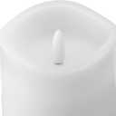 Stonebriar 3 Count White Real Wax 3x6 Flameless LED Pillar Candles with Remote and Timer