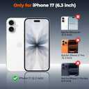 zapica Magnetic for iPhone 17 Case, Upgraded [Camera Control Button] [Full Camera Protection] [with 1 Screen Protector] Translucent Matte Shockproof Protective Phone Cover, Midnight Black