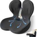 Seat Cushion,Office Chair Cushion with Lumbar Support,Memory Foam Car Orthopedic Cushion,Ergonomic Designed for Long Sitting,Tailbone & Back Pain Relief,Sciatica Pillow for Office,Car,Home Chair