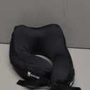 SNUGL Travel Pillow  Memory Foam - Travel Pillows for Airplanes - Neck Pillow for Airplane with Carry Bag & Clip  Neck Support Pillows for Pain Relief (Adult Small - Black)